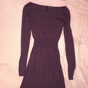 H&M purple plum sweater dress
